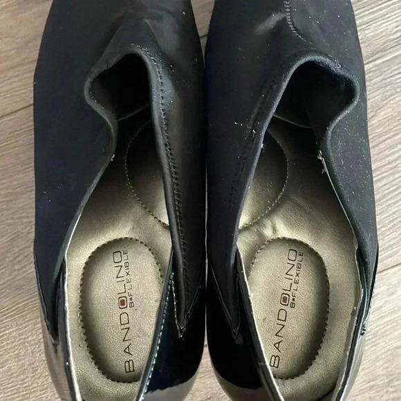 ❤️2/50❤️Bandolino Black Ruched Fabric Heel Bootie Pointed Toe  Slip On size 8.5 - Picture 8 of 8